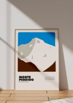 Monte Perdido – póster Graphic Mountains enmarcado