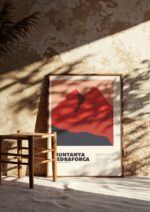 Muntanya Pedraforca – póster Graphic Mountains enmarcado