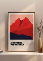 Muntanya Pedraforca – póster Graphic Mountains enmarcado
