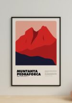 Muntanya Pedraforca – póster Graphic Mountains enmarcado