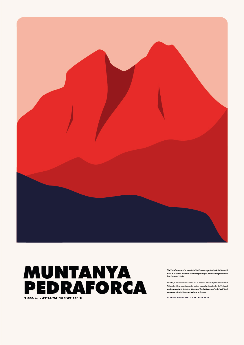 Muntanya Pedraforca – Graphic Mountains by Sr. Bermúdez