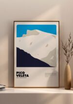 Pico Veleta – póster Graphic Mountains enmarcado