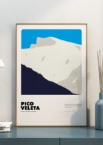 Pico Veleta – póster Graphic Mountains enmarcado