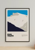 Pico Veleta – póster Graphic Mountains enmarcado