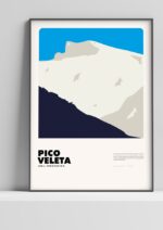 Pico Veleta – póster Graphic Mountains enmarcado