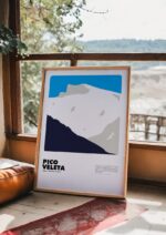 Pico Veleta – póster Graphic Mountains enmarcado