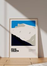 Pico Veleta – póster Graphic Mountains enmarcado