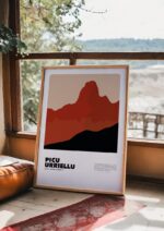 Picu Urriellu – póster Graphic Mountains enmarcado