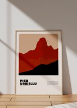 Picu Urriellu – póster Graphic Mountains enmarcado
