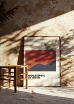Popocatépetl / Don Goyo – póster Graphic Mountains enmarcado