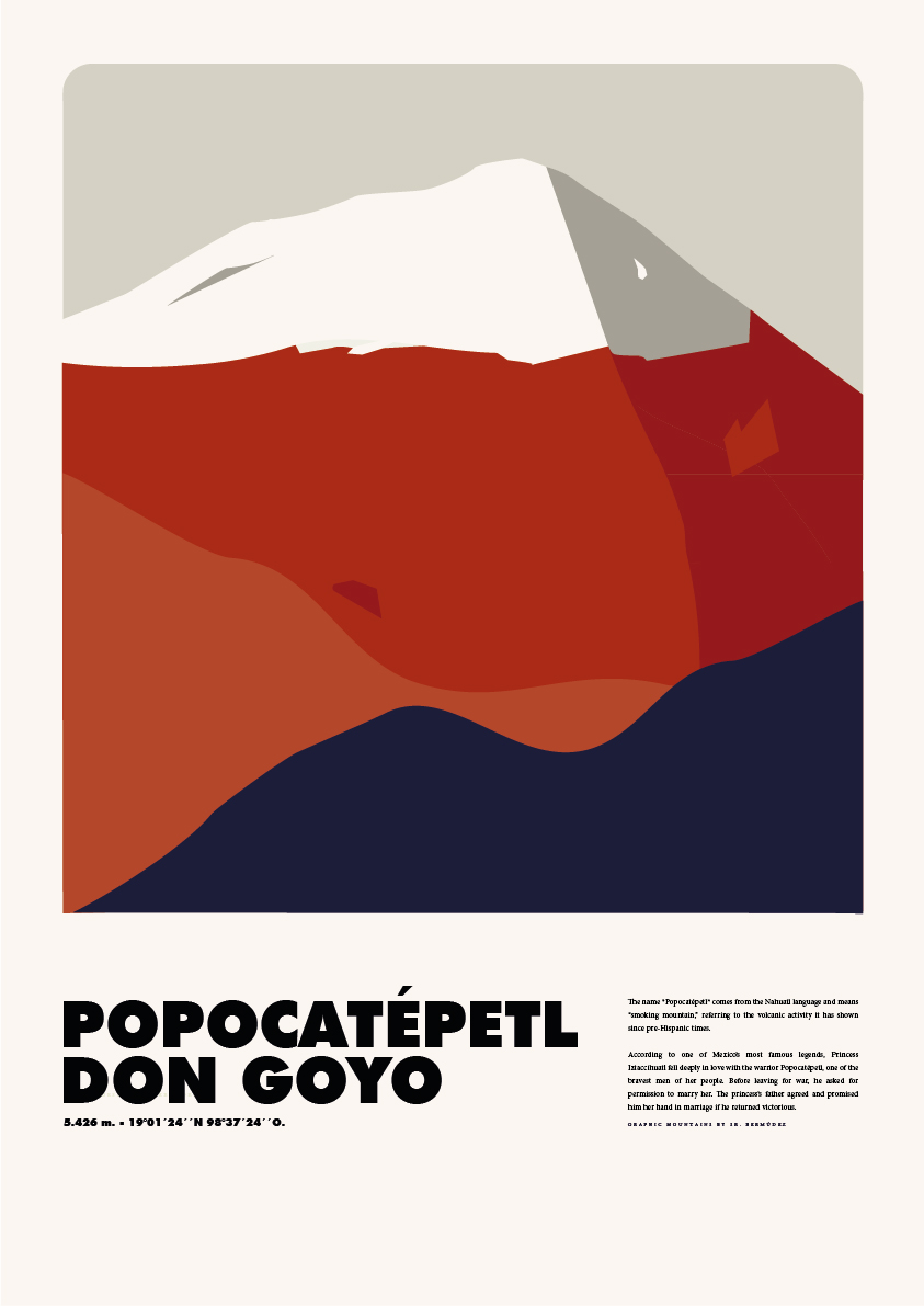Popocatépetl / Don Goyo – Graphic Mountains by Sr. Bermúdez