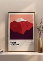 Teide / Echeyde – póster Graphic Mountains enmarcado
