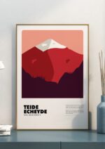 Teide / Echeyde – póster Graphic Mountains enmarcado