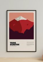 Teide / Echeyde – póster Graphic Mountains enmarcado