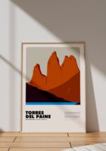 Torres del Paine – póster Graphic Mountains enmarcado