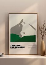 Txindoki – póster Graphic Mountains enmarcado