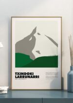 Txindoki – póster Graphic Mountains enmarcado