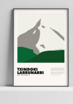 Txindoki – póster Graphic Mountains enmarcado
